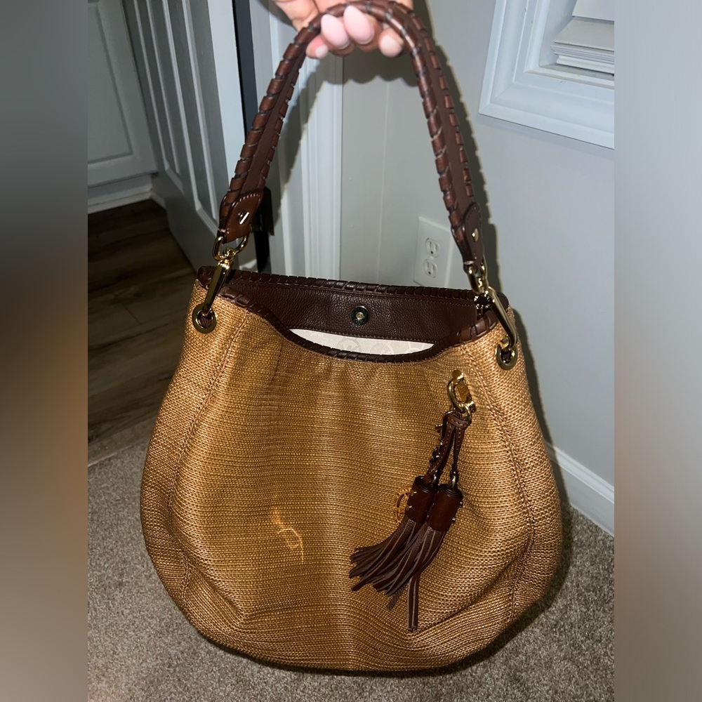Michael Kors Straw Hobo Bag